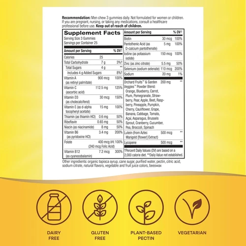 Nature’s Way Alive! Multivitamínico gomoso premium 50+ para hombre, apoya la salud... Foto 4 de 4