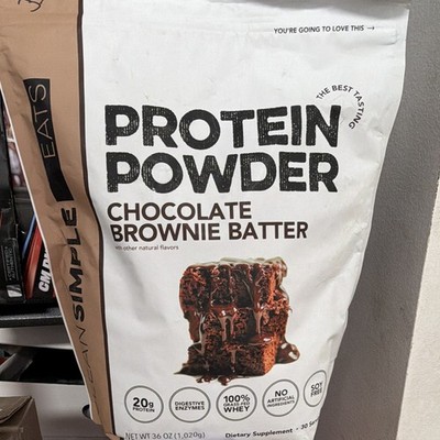 Clean Simple Eats Whey Protein Powder Chocolate Brownie Batter 36 oz Grass Fed