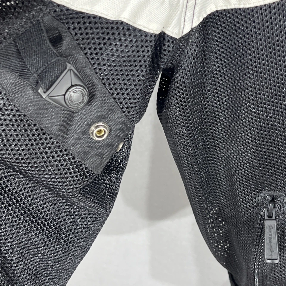 Tourmaster Draft Racing Jacket Mens XL 46 Black Blue Motorcycle Zip Mesh Pads - Image 4 of 4