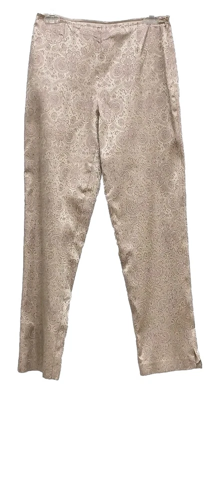 Maggy London брюки верхний костюм 4 бежевый розовый зеленый свадьбы бисером вечер парчи S - Изображение 2 из 4