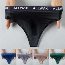 Smooth Men Ice Silk Underwear Thong Seamless Bulge Pouch Compact Design