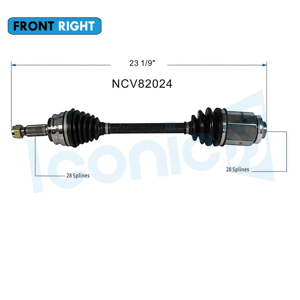 Conjunto de eje CV delantero derecho para Jeep Patriot 2014-2017, Jeep Compass 2,0 L 2,4 L Foto 2 de 4