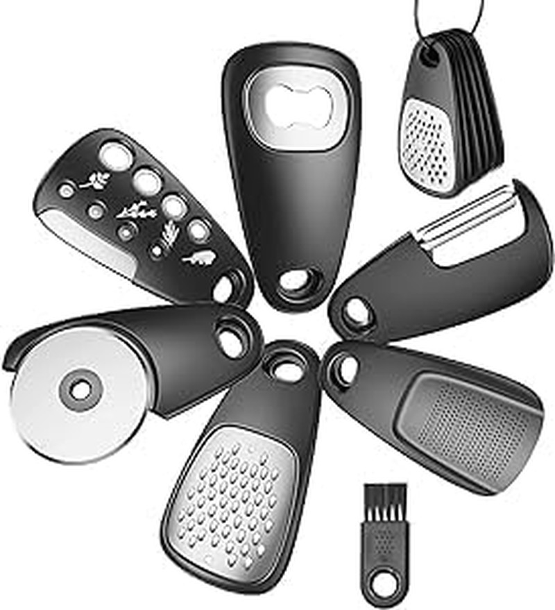 6-Piece Stainless Steel Kitchen Gadgets Set – Cheese Grater, Peeler, Pizza Cutte