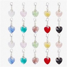 50 Crystal Heart Stitch Markers for Crochet and Knitting