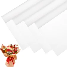 20pcs Flower Wrapping Paper Bouquet 23 Inch White