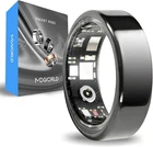Mworld Smart Ring Fitness Health Tracker w/ Emotional AI Analysis Size 7 Black