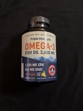 Fish Oil Triple Strength Omega 3 Mav Nutrition 3600 MG EPA + DHA 120 Ct -10/2026