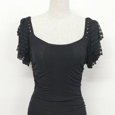 CHANEL Women's Lace & Ruffle Dress Black Size 34 Authentic 07C Made in France
