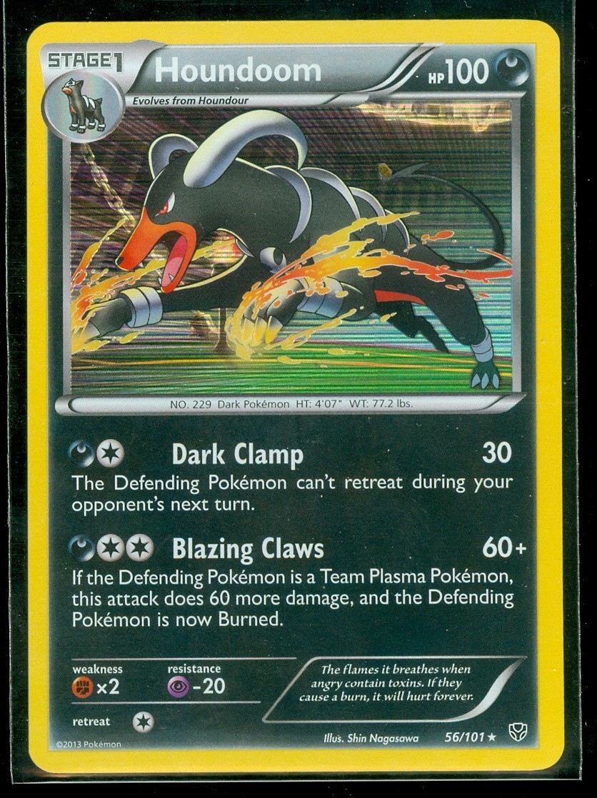 Pokemon HOUNDOOM 56/101 Plasma Blast RARE HOLO - NEAR MINT