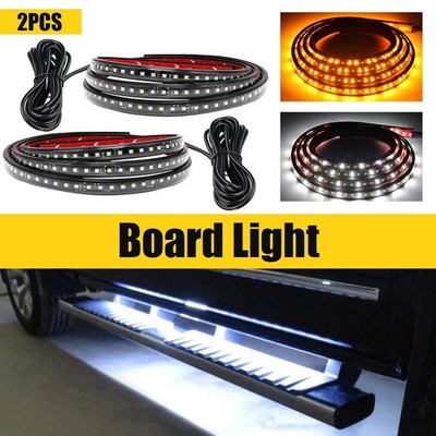 70'' inch LED Running Board Lights Strip Side Marker Turn Signal Truck RV Trailer