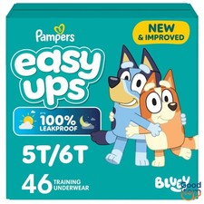 Pampers Easy Ups Bluey Training Underwear - Size 5T-6T - 46ct