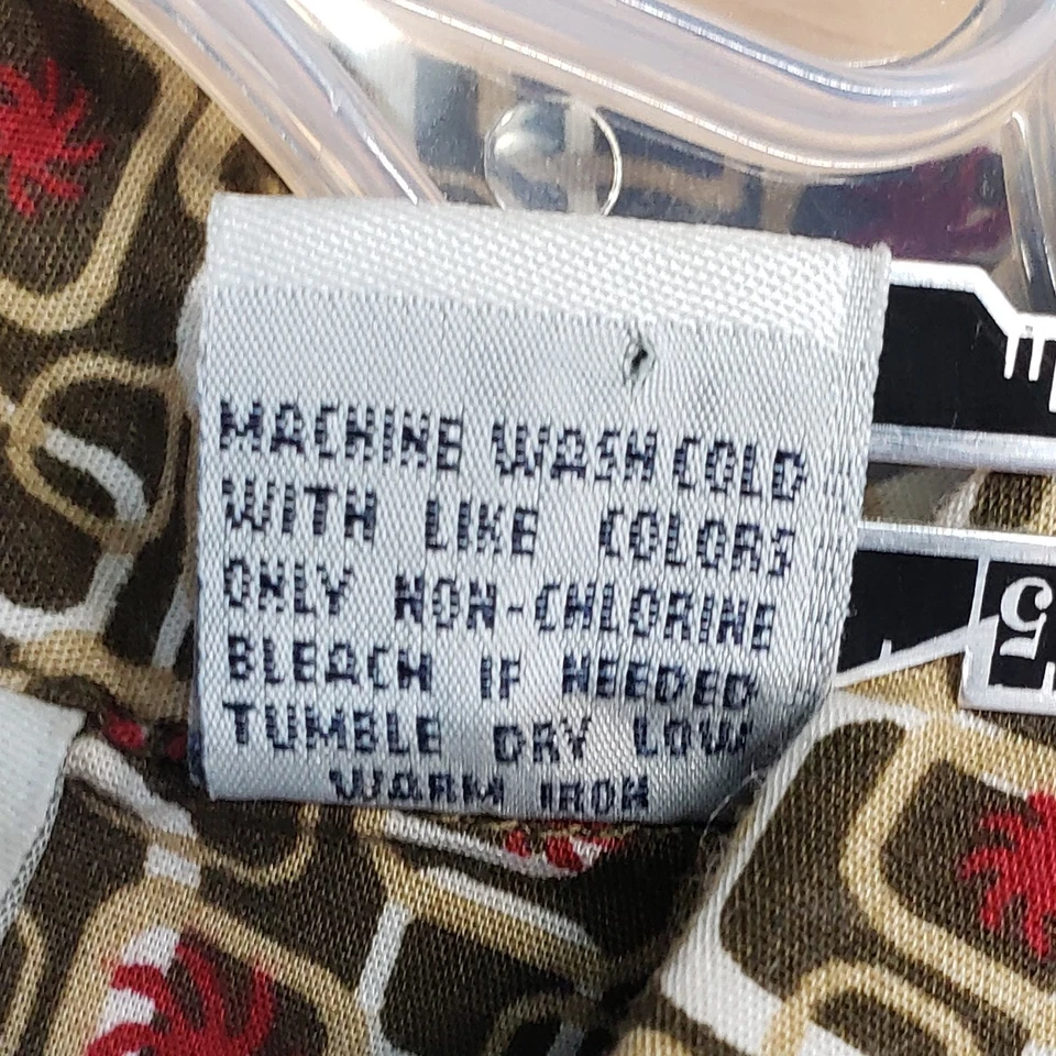 Мужская рубашка Canyon River Blues размер L — коричневая с геометрическим узором и коротким рукавом на пуговицах - Изображение 4 из 4