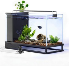 Fish Tank Kit Starter Aquariums 4 Gallon W/ Bottom Drainage Indoor