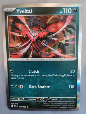 Yveltal 088/132 ME01 Mega Evolution Holo Rare Near Mint