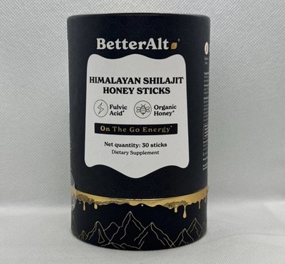 Better Alt Pure Himalayan Shilajit Sticks with Organic Honey Saffron - Brand New