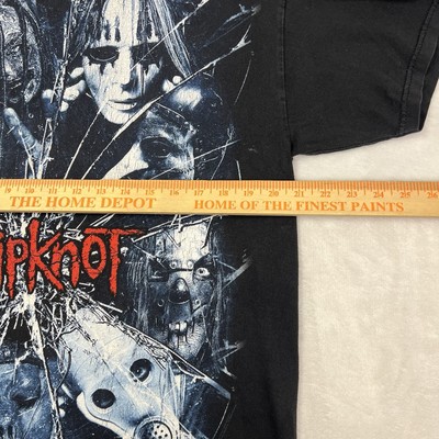 RARE Vintage Slipknot T-Shirt Men's L All Over Print Shattered