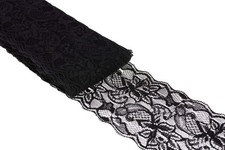 ATRBB 10 Yards 3 Inch Wide Elastic Lace Trim Floral Pattern Lace Ribbon for Garm