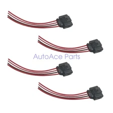 4B0973724 OEM Ignition Coil Plug Wiring Connector X4 Set For Audi A3 A4 VW Jetta