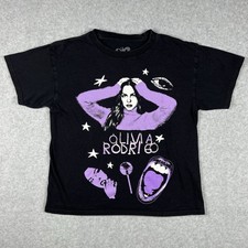 Womens Olivia Rodrigo Official Merch Black Purple T-Shirt Guts Tour Size XXS