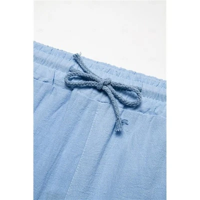 Herren Sommer Shorts Baumwolle Leinen Mischung gerades Bein mehrere Stil - Bild 1 von 4