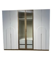 Moderner Grauer Kleiderschrank Designer Glasschrank Luxus MöBel