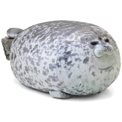 Soft Cotton Sea Animal Plush Pillow, Medium 17.6'' Seal for Comforting Cuddles