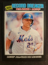 2026 Topps Heritage Pete Alonso #232 Record Breaker Black Border SP Mets 