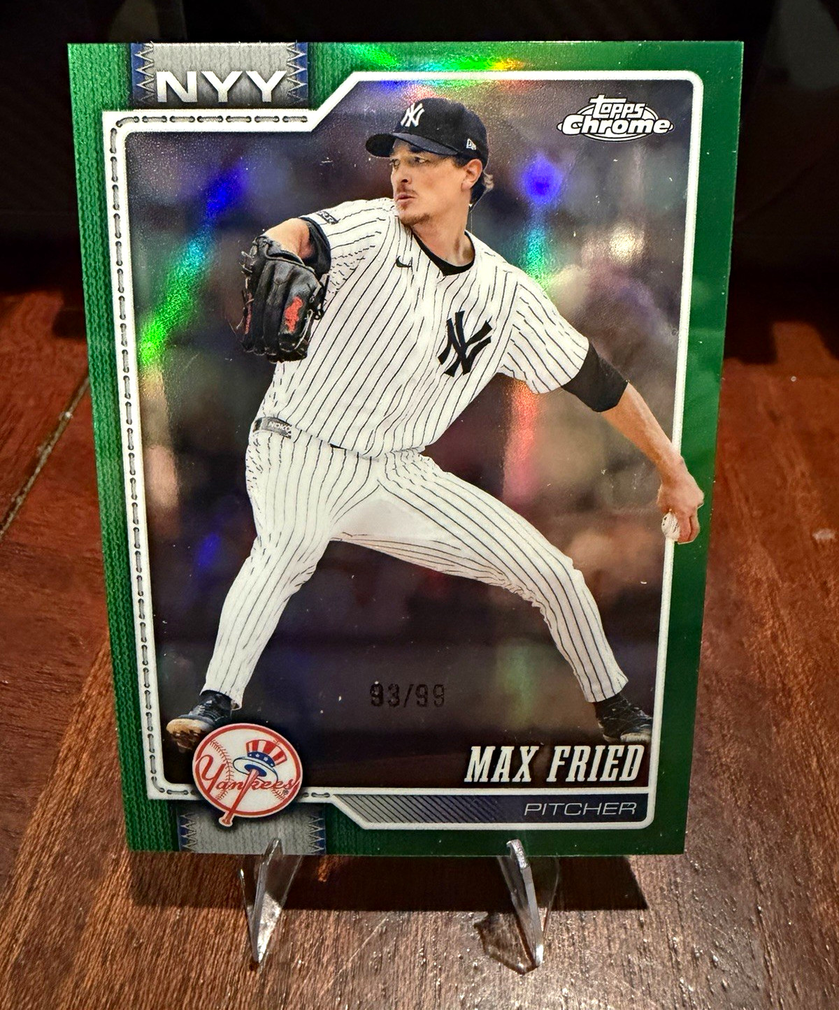 2026 Topps Chrome Max Fried Green Refractor /99 #39 New York Yankees