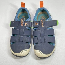 Plae Sam 2.0 Boys Sandals Size 12 Blue Hook & Loop Lightweight Shoes #106251-405