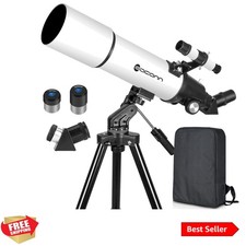 Beginner-friendly 600mm Refractor Telescope with Smartphone Adapter  Backpack