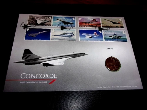 CONCORDE COIN COVER LTD EDN. NO.06846 PNC 50P COIN COVER ROYAL MAIL JANUARY 2026