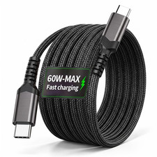 USB C to USB C Cable 60W PD 5A Fast Charging, Type C Charger Cord for Smartphone