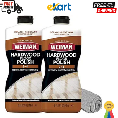 #ad #ad Weiman Wood Floor Polish and Restorer 32 Oz 3PC Bundle High Traffic Hardwood $37.04