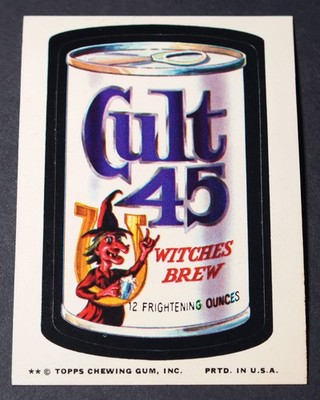 1974 Topps Wacky Packages CULT 45 WITCHES BREW 11th Series Tan Back sticker NM+