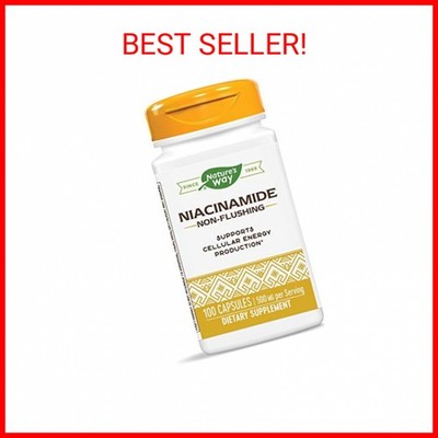 Nature's Way Niacinamide, Supports Cellular Energy*, 500mg per Serving, 100 Caps