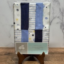Just Born Washcloths Baby Boy Blue Seal Duck 10 Piece Set NEW