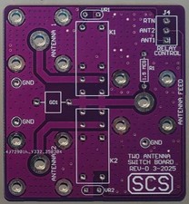 HF 2:1 COAX Remote Antenna Switch Bare PCB