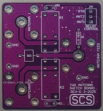HF 2:1 COAX Remote Antenna Switch Bare PCB