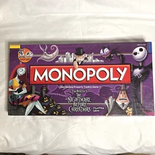 Nightmare Before Christmas Monopoly Board Game Complete