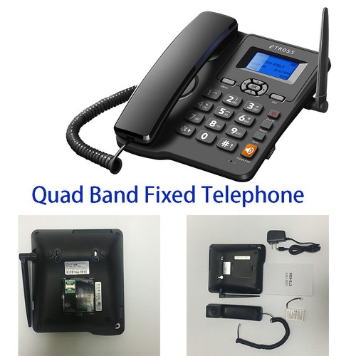Dual SIM Card Handsfree Landline Telephone FM Radio GSM Fixed