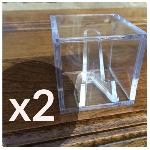 Championship Ring Display Case Box Clear Stand Holder Cube Sport Fantasy Footbal