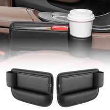 Auto Car Seat Side Pocket Organizer Gap Filler Storage Bag With Cup Holder OY