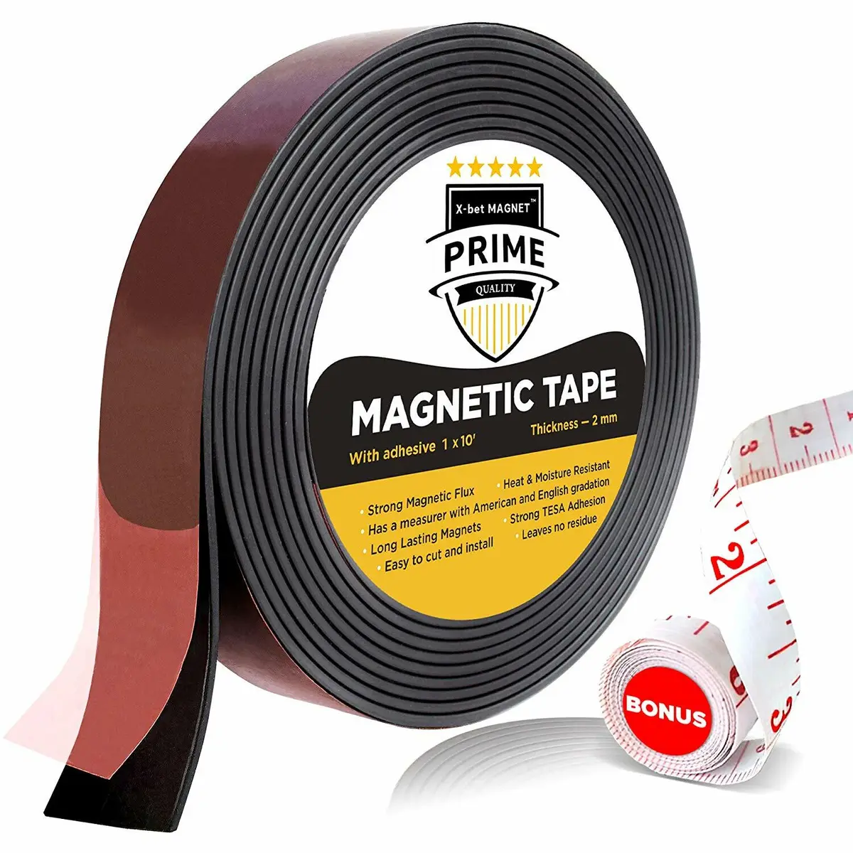 10 Feet Flexible Magnetic Tape 1 Inch Magnetic Strip Strong Self