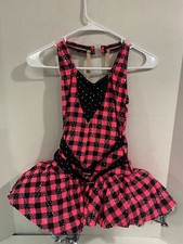 A Wish Come True Dance Costume Child Girl Size 12-14 LC Red Black
