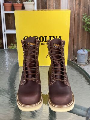 Carolina CA8049 Broad Toe Wedge 8” Leather Work Boots