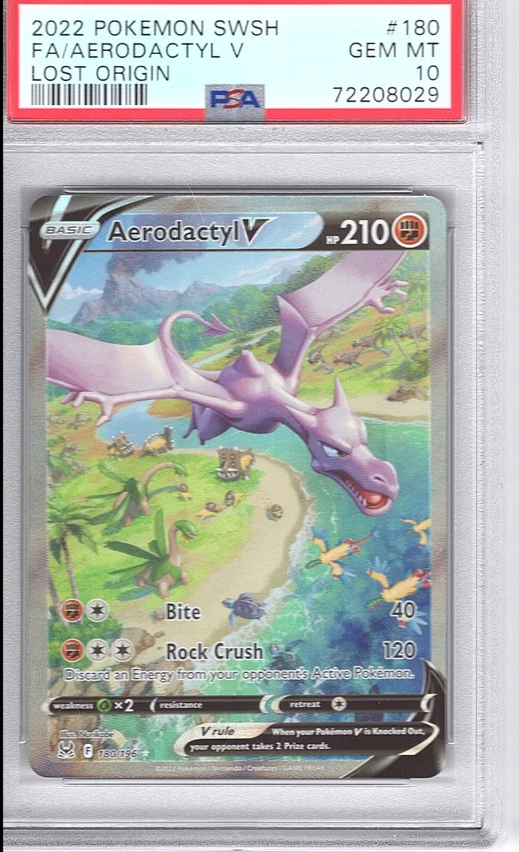 Aerodactyl V Alternate Art - PSA 10 GEM MINT - Pokemon Lost Origin 180/196