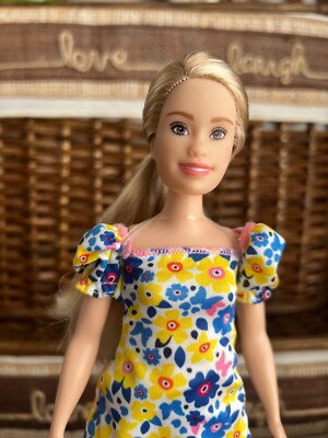 barbie fashionistas doll with down syndrome wearing floral dress Holiday Collection Girls Vintage Christmas Dress 4T main image 0