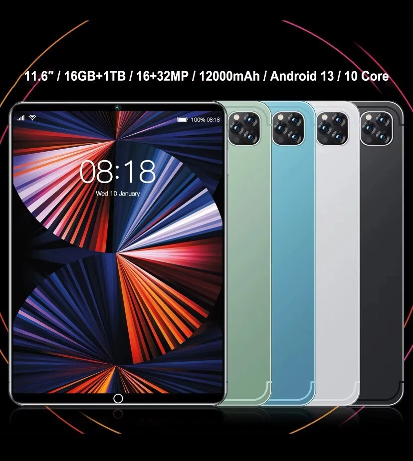 Tablette PC Android 13P 16GO RAM WIFI 5G Ecran HD MP3 GPS 1200MAH Batterie FR - Photo 2/4