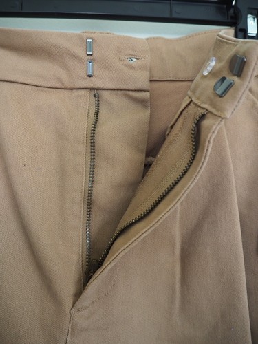 Tan Brown Twill Wide Leg Trouser Pants Pleated FrontWoman's Size 6 / 30 in NWT - Picture 4 of 9