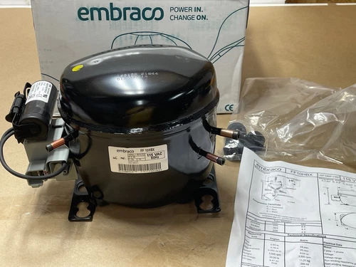 Embraco FF10HBX 1/4 Ton Compressor SK1A1C-L2W 1PH R134a 115V 840/3650btu